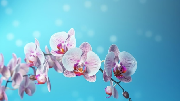 Fondo de flor de orquídea natural Ilustración AI Generativo