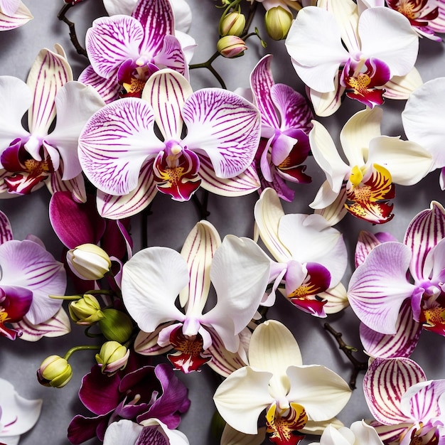 Fondo de flor de orquídea surtida