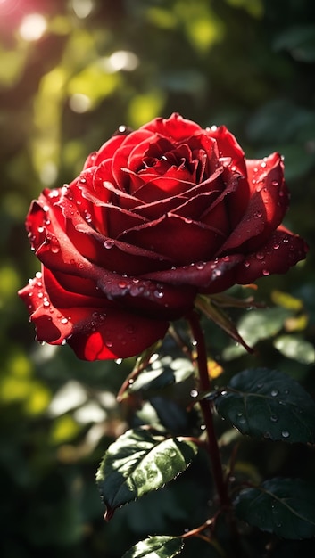 Fondo de la flor de la rosa roja