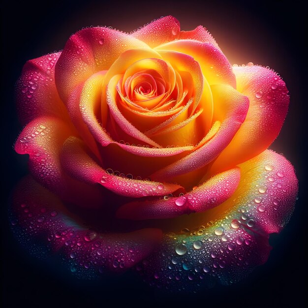 Foto el fondo de la flor de la rosa rosa