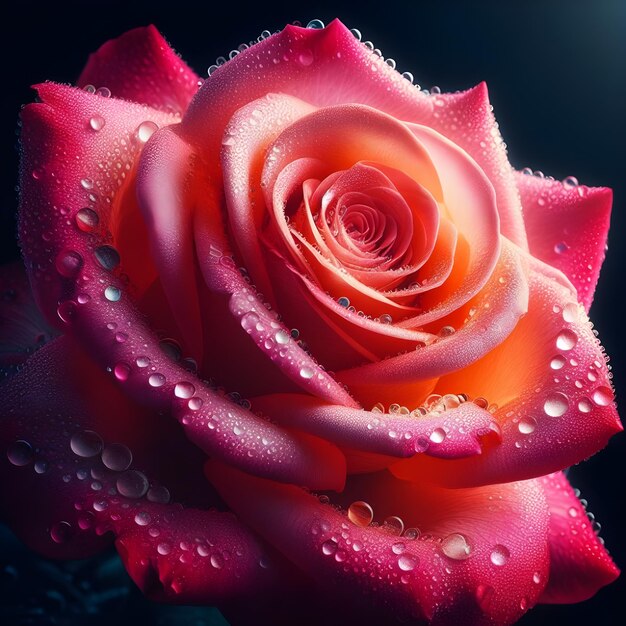 Foto el fondo de la flor de la rosa rosa