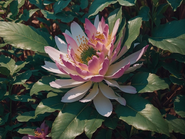 El fondo de una flor rosada