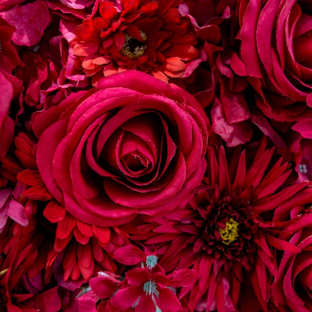 fondo de flor de rosas de san valentín de amor rojo retro para ceremonia de boda