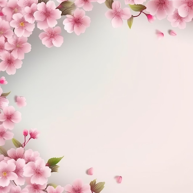 Fondo de flor de sakura Ilustración AI GenerativexA