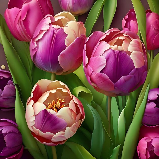 Fondo de la flor del tulipán