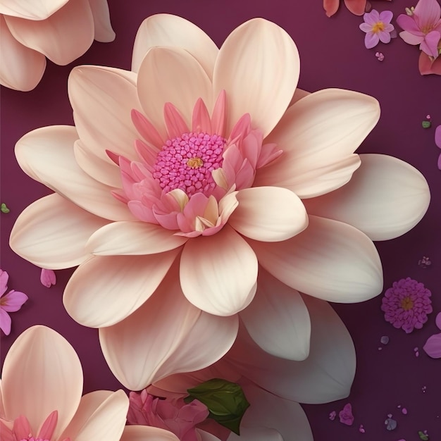 fondo floral 3d