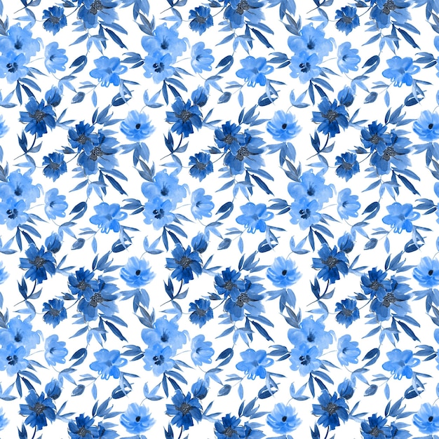 Fondo floral acuarela transparente con flores pintadas a mano