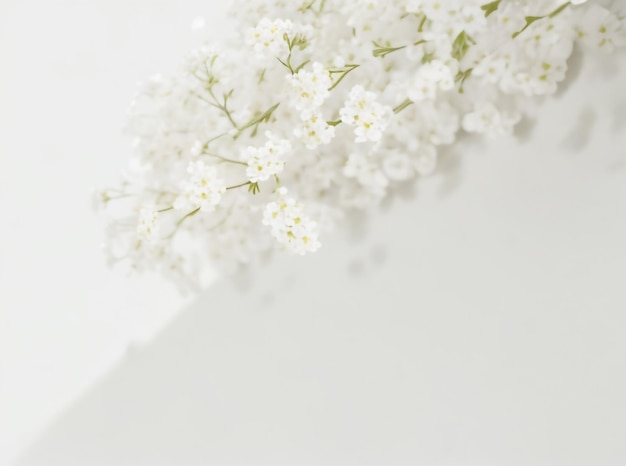 Fondo floral de estilo de vida minimalista con Gypsophila