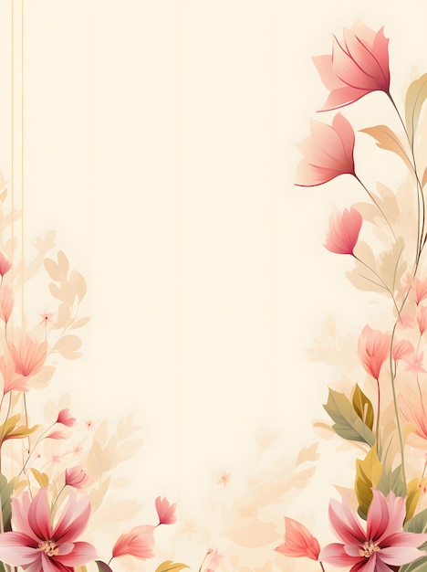 un fondo floral con flores rosadas y el texto de primavera