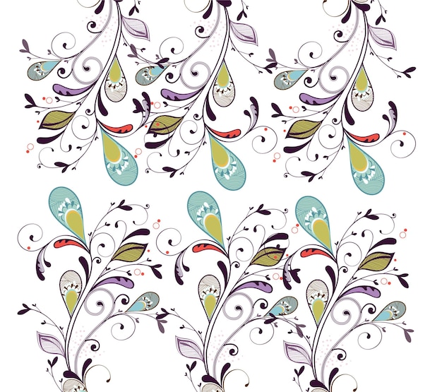 Fondo floral multicolor y diseño de fondo