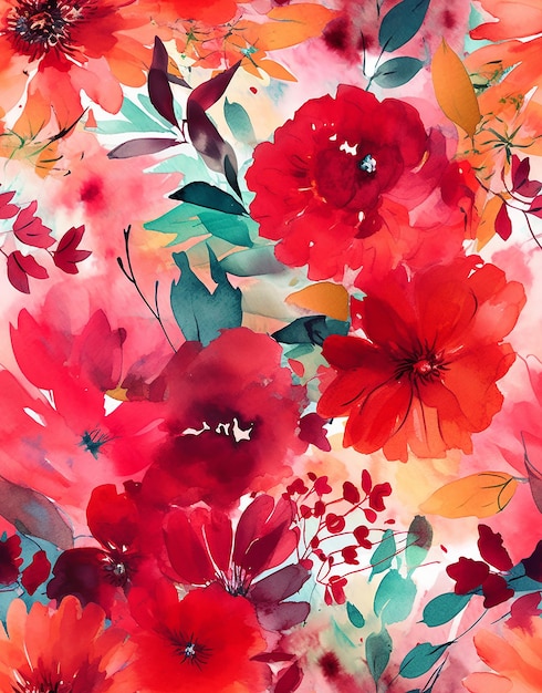 Fondo floral con patrones de colores