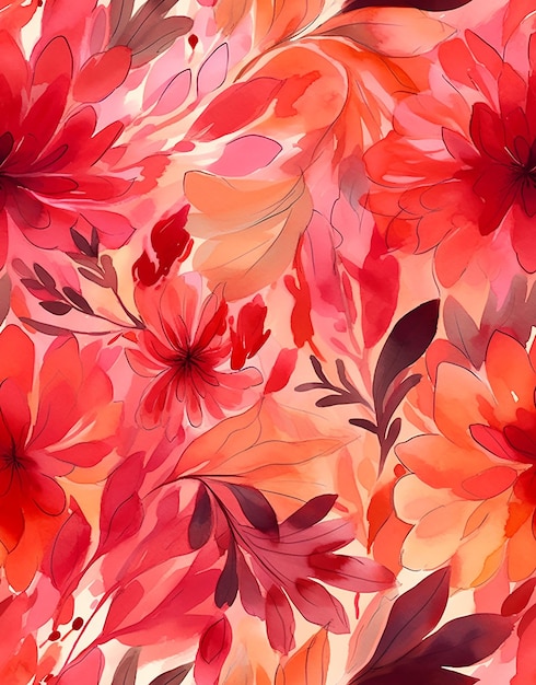 Fondo floral con patrones de colores