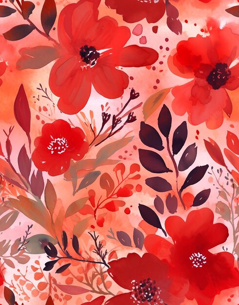 Fondo floral con patrones de colores