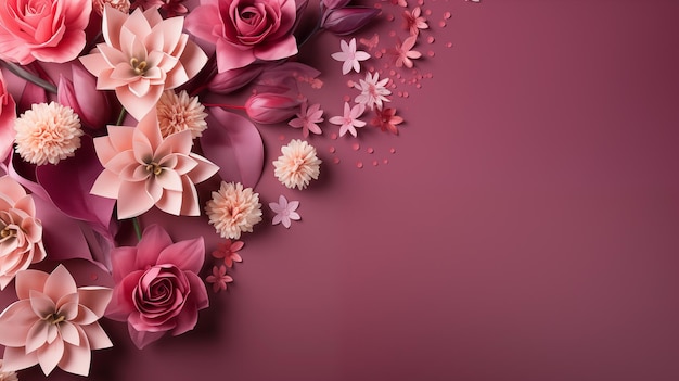 fondo floral de primavera para el Día Internacional de la Mujer 8 de marzo