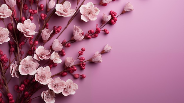 fondo floral de primavera para el Día Internacional de la Mujer 8 de marzo