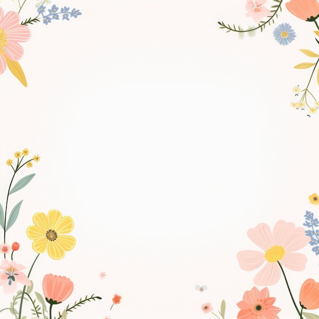 fondo floral de primavera con espacio para copiar