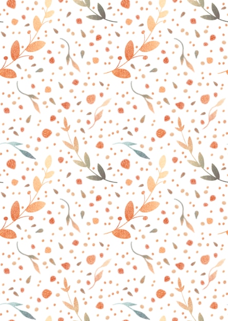 Fondo floral de primavera jardín acuarela patrón flores fresa aislado sobre fondo blanco