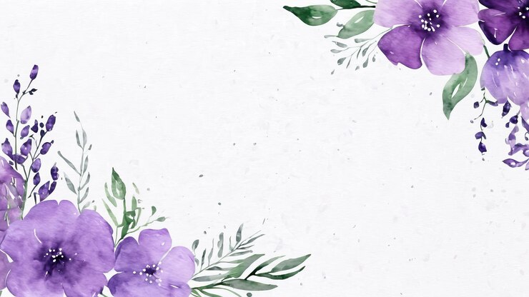 Foto fondo floral púrpura de acuarela para invitación de tarjeta de cumpleaños de boda