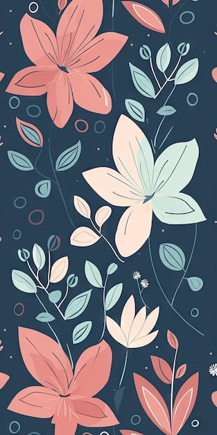 Foto fondo floral simple flor ilustración escritorio imagen generativa ai