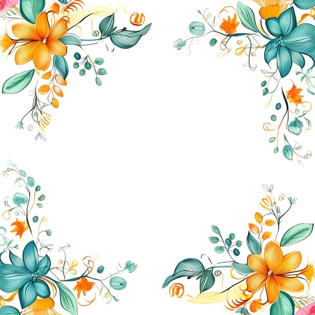 fondo floral vectorial plano generado por IA