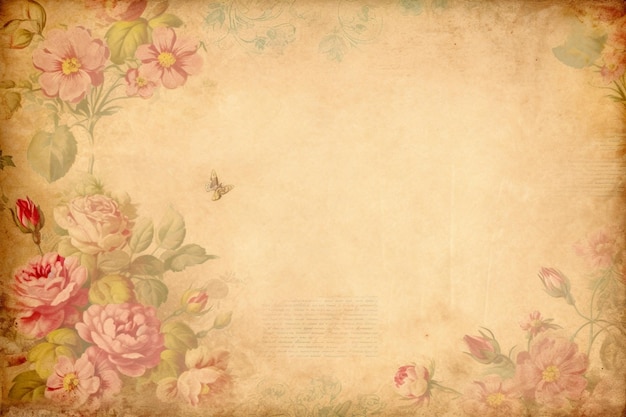 Fondo floral de la vendimia