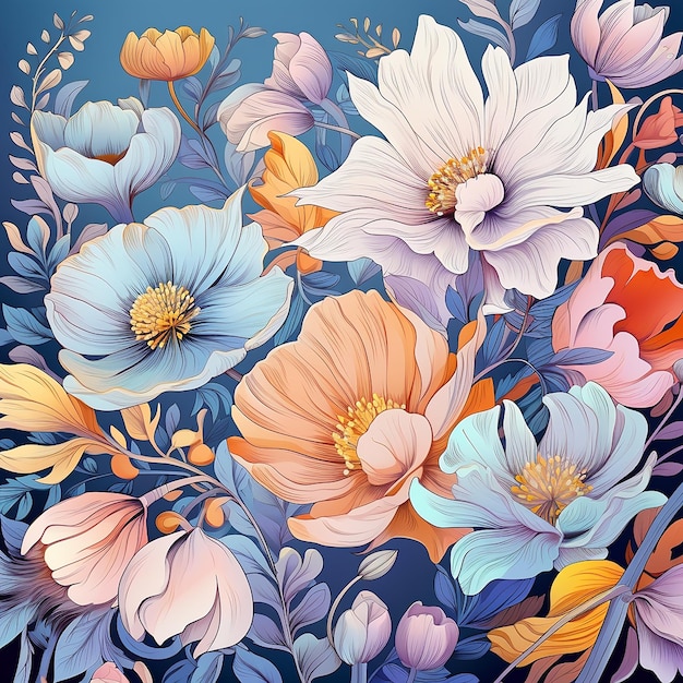 Fondo floral de verano