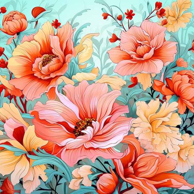 Fondo floral de verano