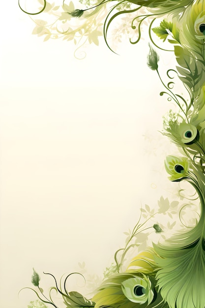 un fondo floral verde con hojas y flores Fondo de follaje de color lima abstracto con