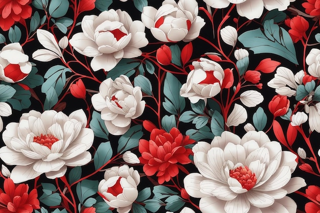 Fondo de flores en 3D