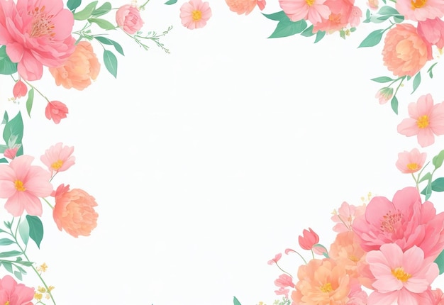 Fondo de flores de acuarela rosa