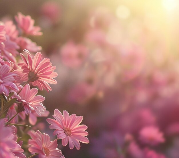 Fondo de flores al aire libre con espacio de texto