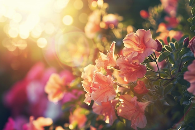 Fondo de flores al aire libre con espacio de texto