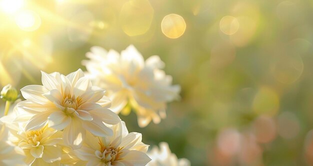 Fondo de flores al aire libre con espacio de texto