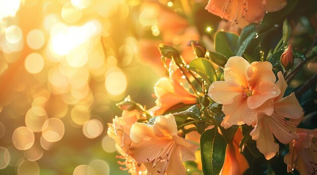 Fondo de flores al aire libre con espacio de texto