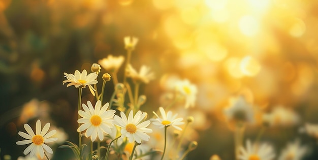 Fondo de flores al aire libre con espacio de texto