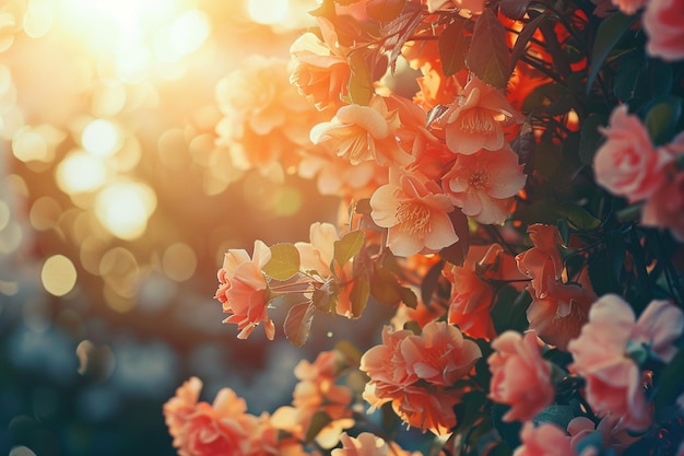 Fondo de flores al aire libre