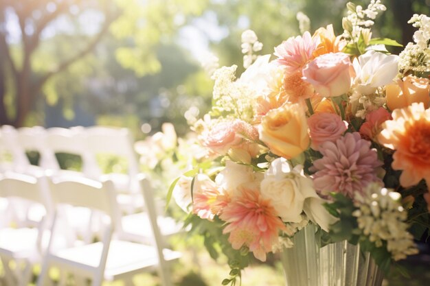 Fondo de flores al aire libre