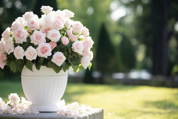 Fondo de flores al aire libre