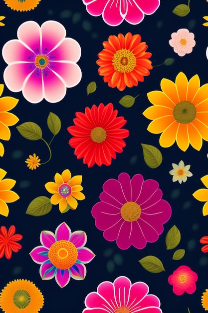 Fondo De Flores De Colores Ai Generar