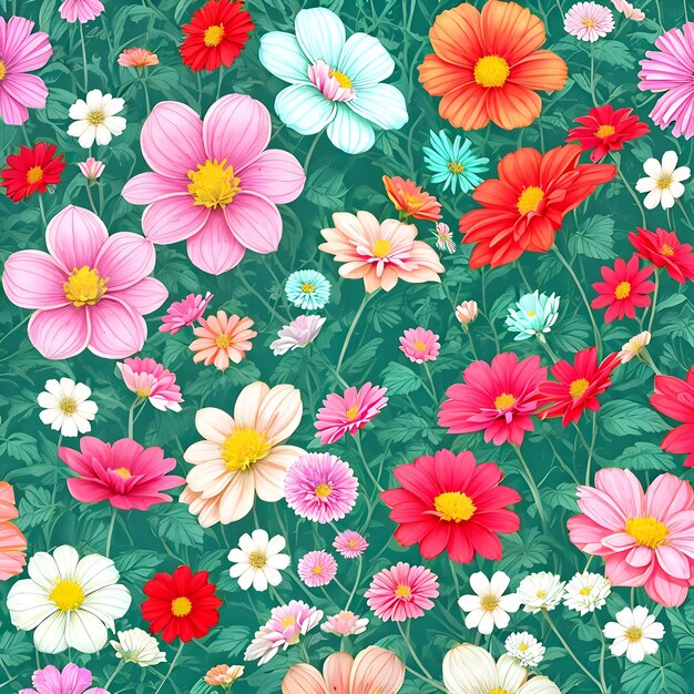 Fondo de flores de colores