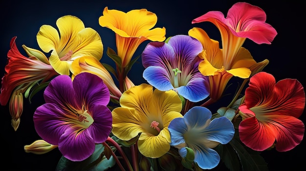 Fondo de flores de colores