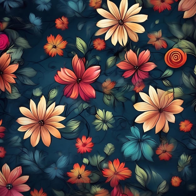 fondo de flores creativo ai generado