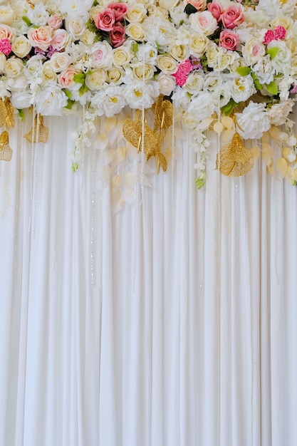 Fondo de flores decoración de la boda