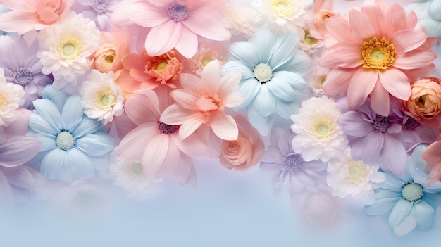 Fondo de flores con diseño floral