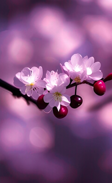 Fondo de flores de flor de cerezo