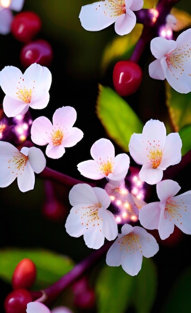 Fondo de flores de flor de cerezo