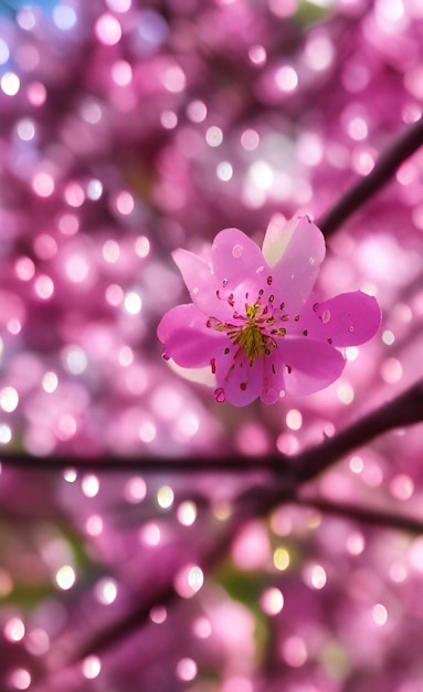 Fondo de flores de flor de cerezo