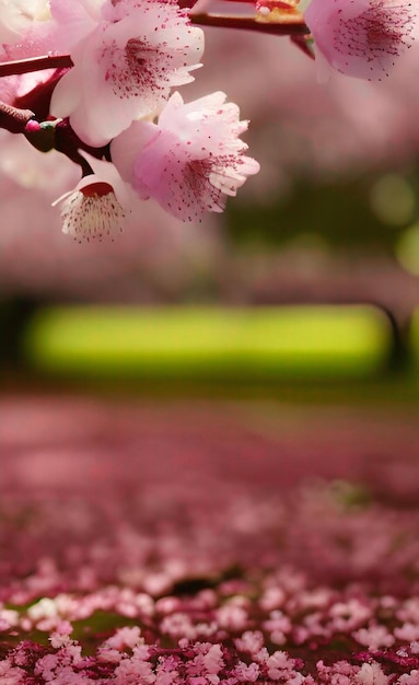 Fondo de flores de flor de cerezo