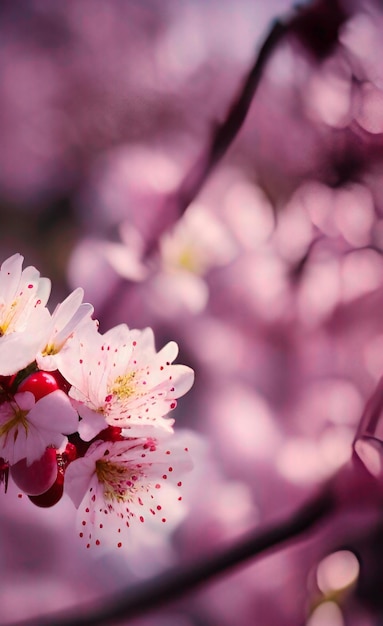 Fondo de flores de flor de cerezo