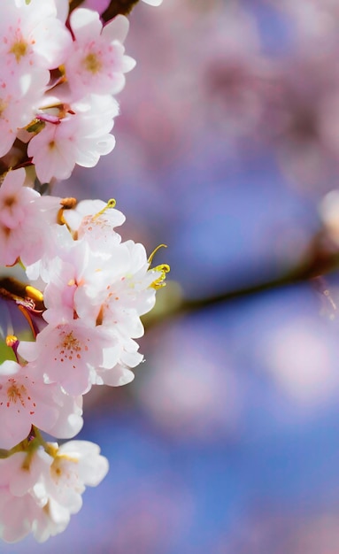 Fondo de flores de flor de cerezo